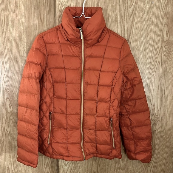 Michael Kors Orange Packable Down Puffer Jacket - Picture 1 of 5